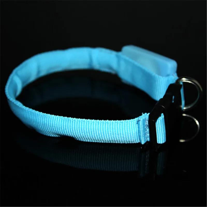 

Small Scale Safety 18-28cm Pet Dog Collar LED Nylon Light-up Flashing Leash Glow for Dogs