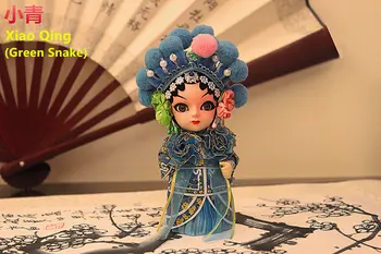 

Chinese style Silk Figurine Q version Xiao Qing handicraft Peking Opera dolls gift Z001