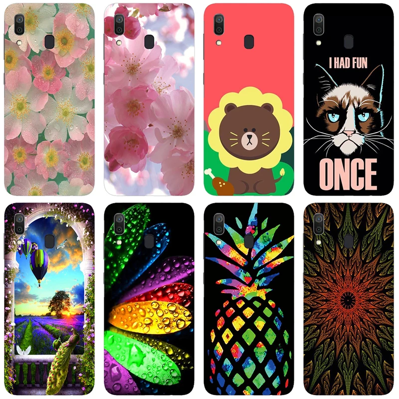 

sFor Samsung A30 Case Protector Black For Samsung Galaxy A30 Back Cover Silicone TPU A305F SM-A305F A 30 2019 Color Case Bumper