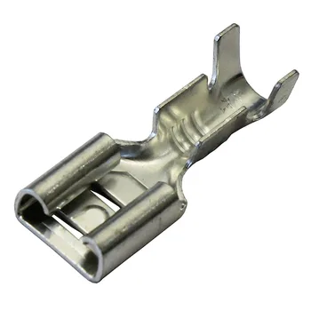 

100 x 6.3mm Uninsulated Female Spade Push On Crimp Terminal Non Insulated