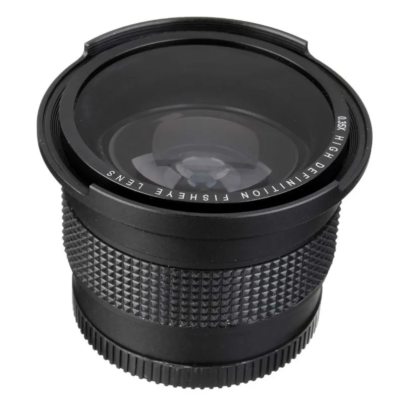 Lightdow 52MM 0.35x Fisheye Super Wide Angle + Lens Makro untuk Nikon D7100 D5200 D5100 D3100 D90 D60 dengan Lensa 18-55mm