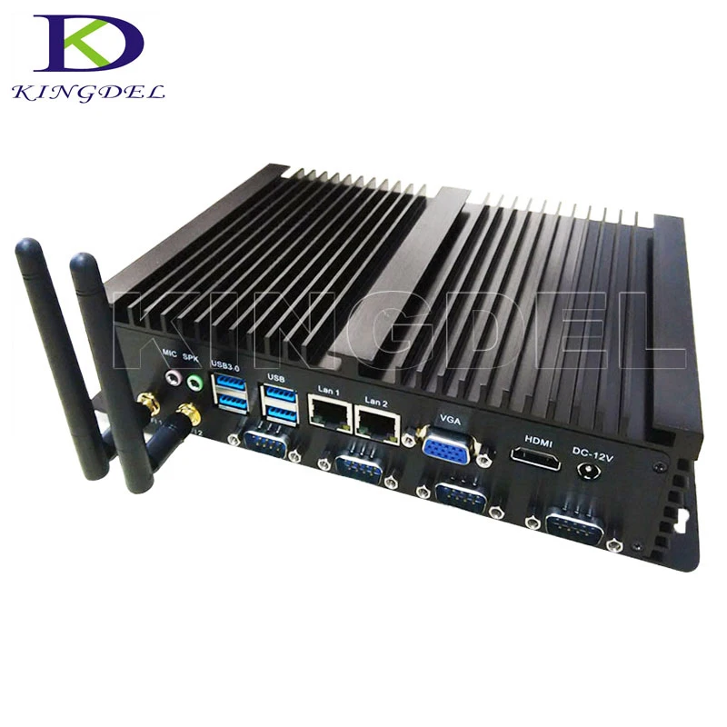 Fanless barebone Mini PC Celeron 1037U/Core i5 3317U Dual core, 4*COM, USB 3.0,WIFI,Dual LAN,Embedded PC