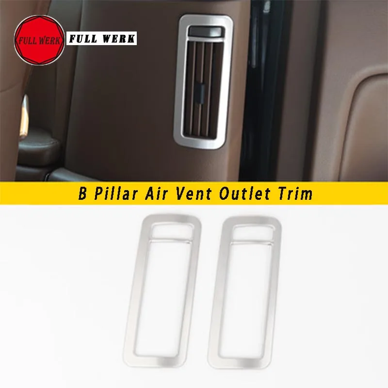 

SS Car Styling B Pillar Air Conditioning AC Outlet Sequins Frame Cover Sticker Trim for VW Phaeton Interior Mouldings Accessory