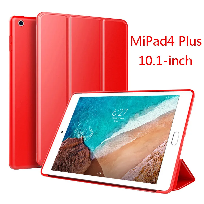 Высококачественный чехол для Xiaomi Mi Pad 4 Plus 10,1 дюймов, чехол с полной защитой, Мягкий защитный чехол, чехол для Xiaomi Mi Pad " 8,0 дюймов - Цвет: MiPad4 Plus 10 Red