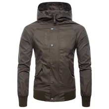 Spring and Autumn Fashion Jacket Men's Casual Hooded Jacket Men's Large Size Jacket Windbreaker Thin Coat Men's Jacket