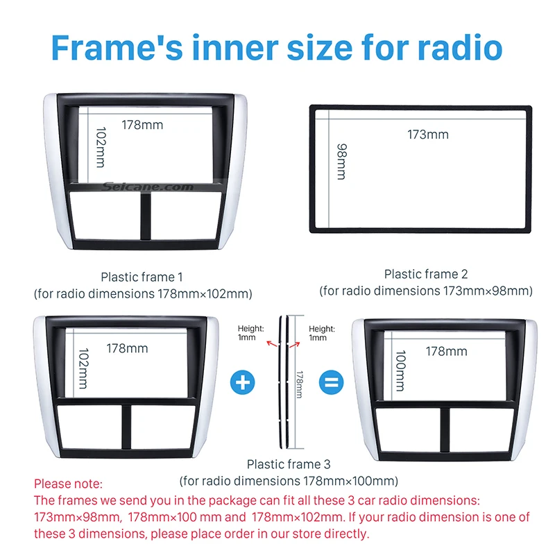 Seicane Двойной Дин Радио фасции для 2008-2013 Subaru Forester Impreza монтажная рамка Dash CD DVD gps объемная панель Черный