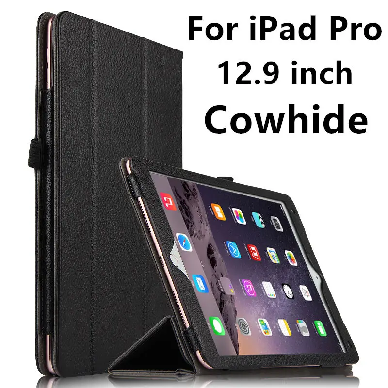 

Case Cowhide For iPad Pro 12.9 inch Genuine Protective Smart cover Leather Tablet For Apple iPad Pro12.9 Protector Sleeve Covers