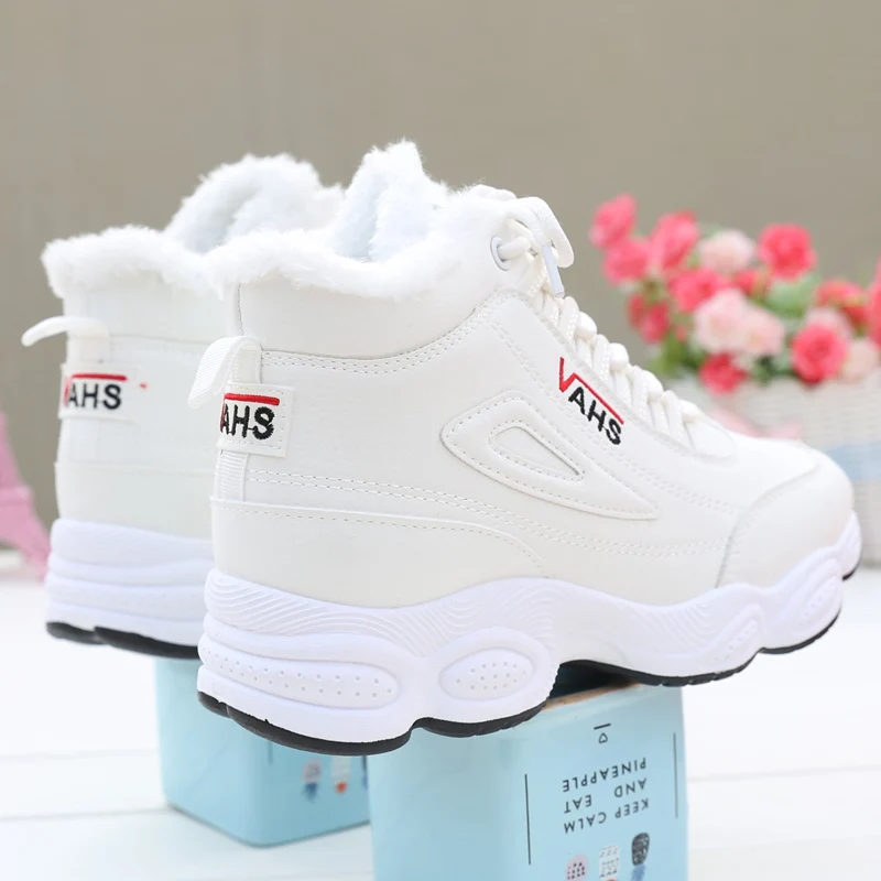 Women Winter Warm Shoes Fashion Warm Women Casual Shoes High Top Ladies Sneakers Winter Women Tenis Feminino