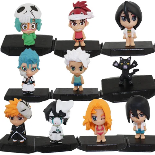 

Japanese Anime Bleach Ichigo Kurosaki Orihime Inoue PVC Collection Bleach Figure Toys 10pcs/set Free shipping
