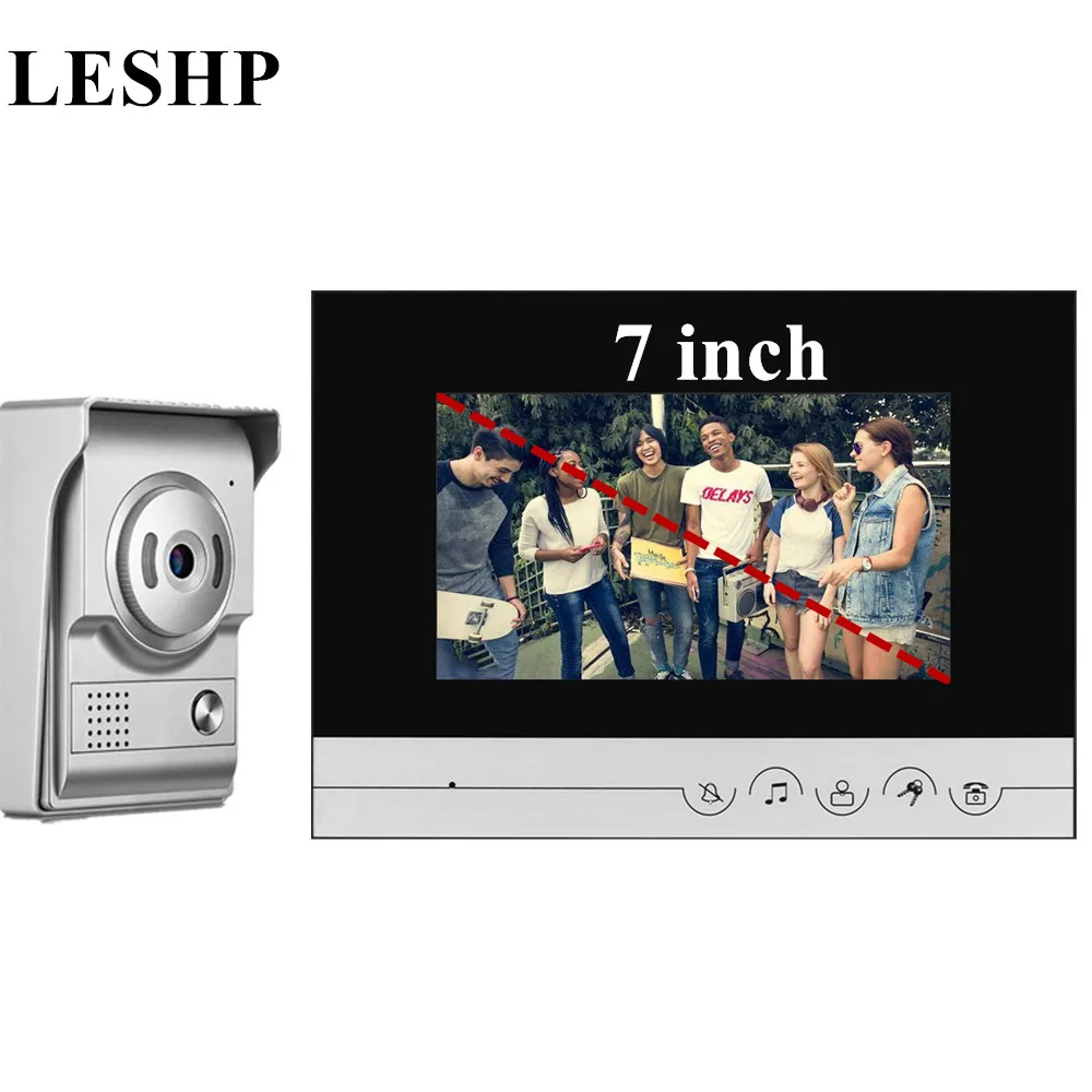 

Video Intercom 7 Inch TFT-LCD Door Phone Infrared Night Vision Doorbell Home Security Wired Visual Doorbell HD Camera