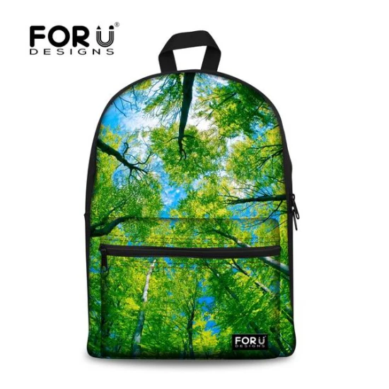 Женский рюкзак для девочек-подростков с принтом кленовых листьев, школьный холщовый рюкзак в консервативном стиле, студенческие сумки FORUDESIGNS - Цвет: 2U0025A1