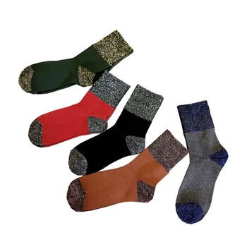 

1 Pair Winter Women Socks Warm Mid-calf Socks Wool Comfortable Gift