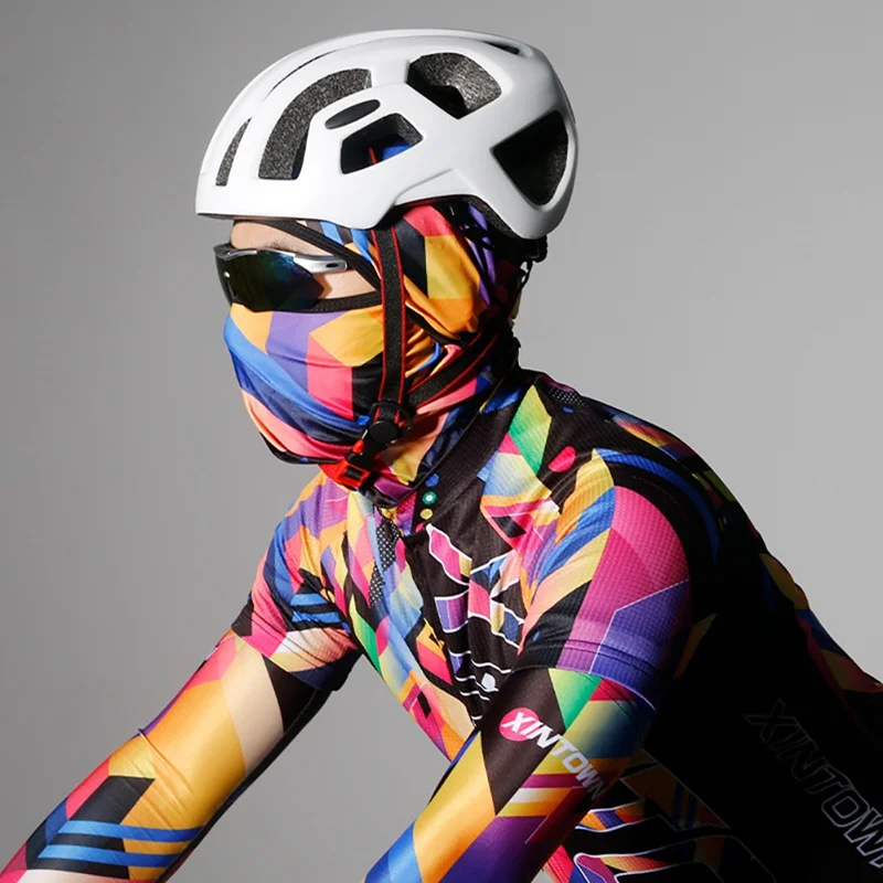 Велоспорт Балаклава для нанесения маски на лицо для женщин и мужчин легкий анти-пот Быстросохнущий полиэстер шарф из спандекса головной