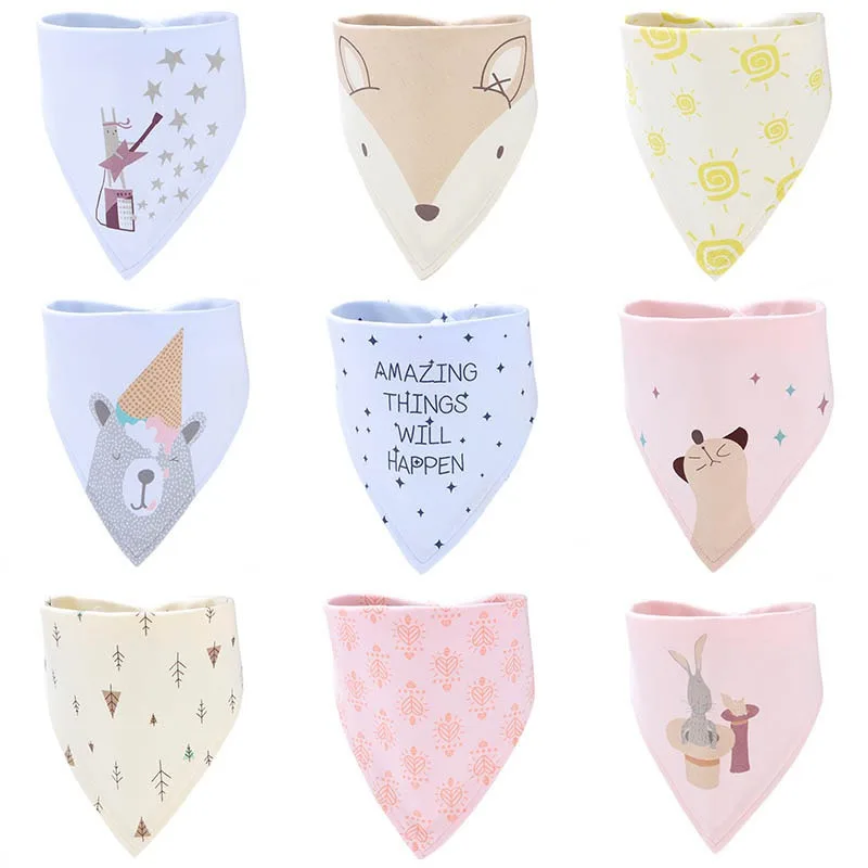 Cotton Bandana Bibs Infant Feeding Smock Baby Burp Cloths Cartoon Saliva Towel Baby Food Accessory Soft Baby Stuff Cotton Bandana Bibs Infant Feeding Smock Baby Burp Cloths Cartoon Saliva Towel Baby Food Accessory Soft Baby Stuff