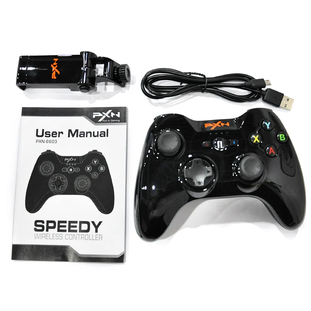 

Portable Joystick Vibration Handle Gamepad PXN - 6603 MFi Certified Wireless Bluetooth Game Controller For iphone/ipad/App TV