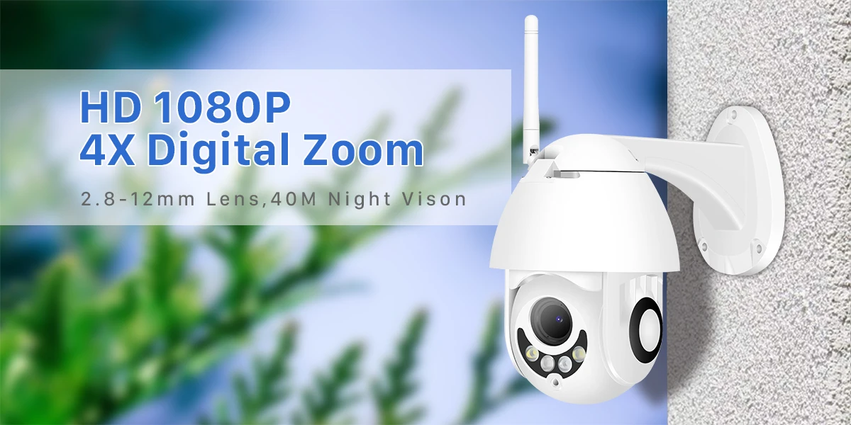 Besder 4x оптический зум PTZ IP камера вращение на 320 ° 2МП двухсторонняя аудио беспроводная наружная Водонепроницаемая CCTV камера безопасности WiFi iCSee