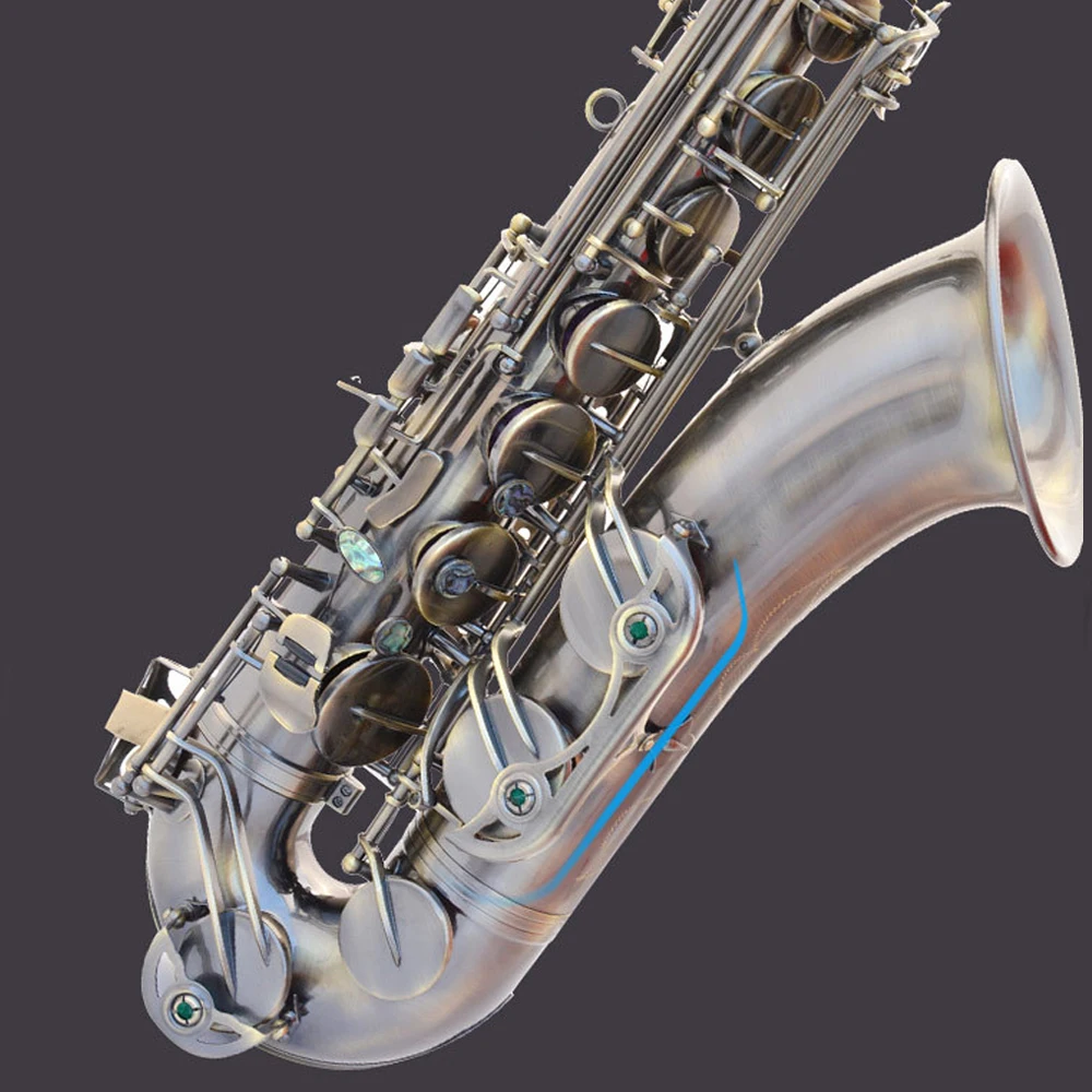 Саксофон B flat Tenor саксофон античный медный двойной Bond Abalone кнопочный