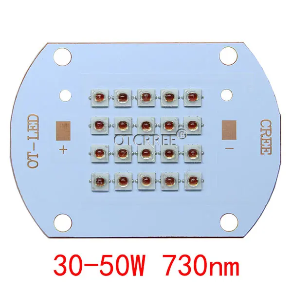 Высокая Мощность светодиодный 3535 чип 730nm 850nm 940nm IR светодиодный инфракрасный мощностью 10 Вт, 20 Вт, 30 Вт, 50 Вт 850 нм 940 нм излучатель светильник светодиодный лазерный диод - Испускаемый цвет: 30-50W 730nm