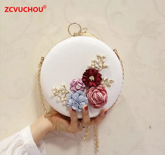 Женский мини клатч с цепочкой вечерние сумки клатчи цветком для свадьбы 2019|Сумки