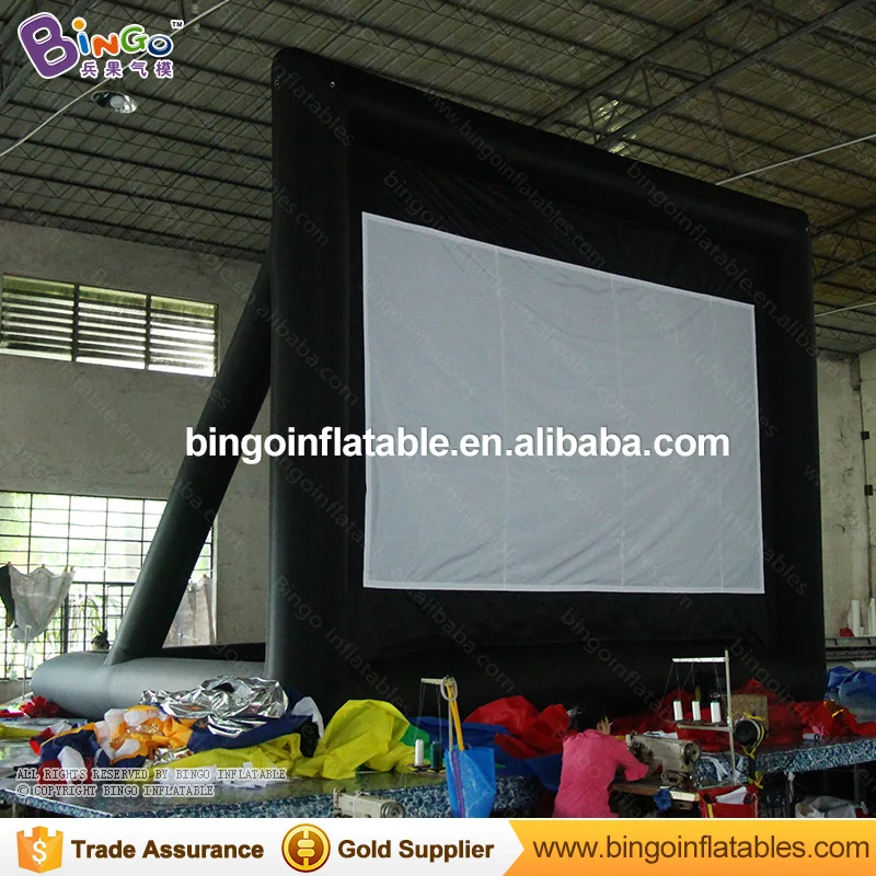  Factory direct sale 6.4X4.9M inflatable movie screen for advertising customize projector screen for