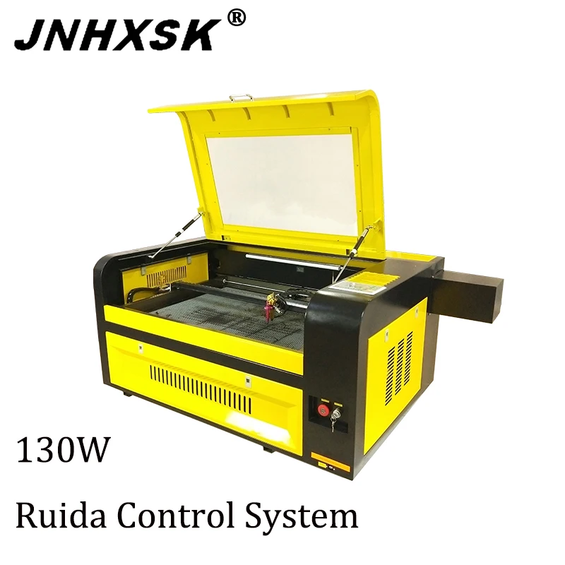 6090 130W laser engraving and cutting machine CNC engraver with Y-axis double linear guide CO2 tube Ruida control system | Инструменты