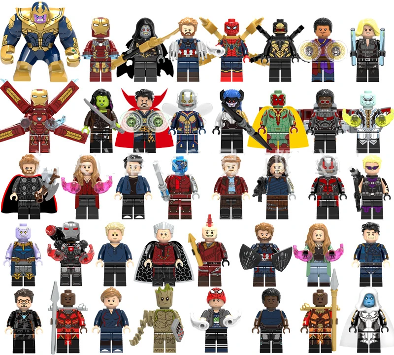 

1PCS LegoINGly Marvel Ant Avengers Captain Super Hero Iron Man Hulk Black Panther Man Wasp Building Blocks Toys For Children Set
