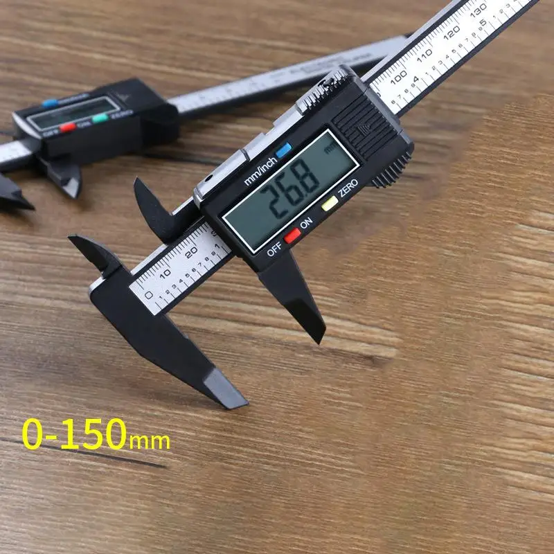 Цифровой штангенциркуль 150 мм Микрометр цифровая шкала-линейка Авто измерительные инструменты с глубиной экрана верньерный Калибр точный инструмент