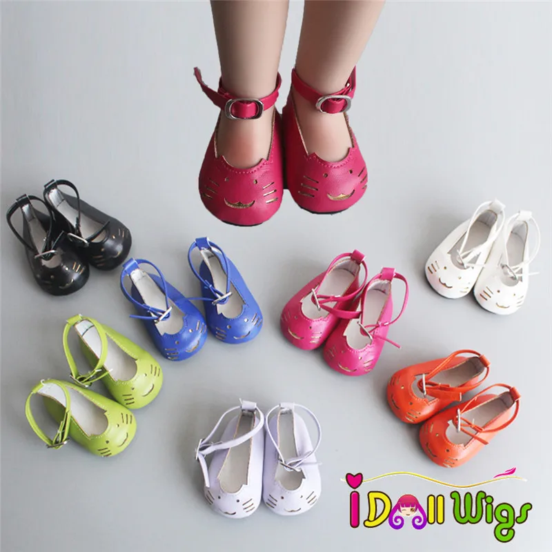 

Cat Leather Doll Shoes for 18 inch American Dolls 7 Colors for Choice