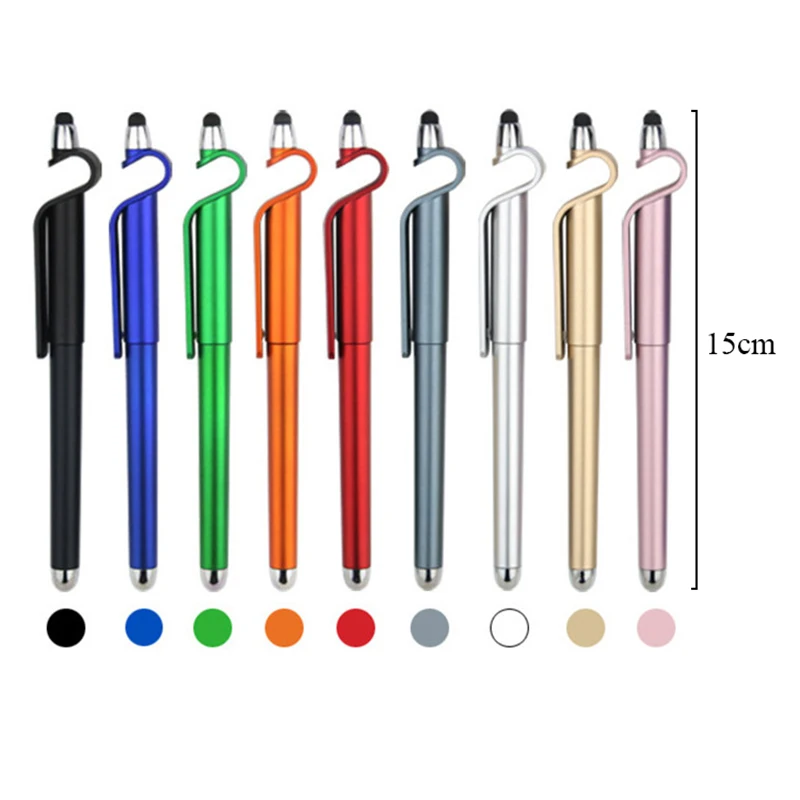 

Gel Pen 0.5mm Black Ink Moible Phone Holder Pens Novelty Neutral Pens For Gift School Supplies Chancery Touch Screen Stationery