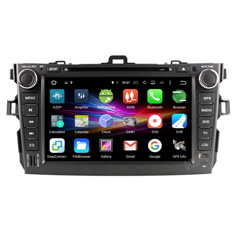 Sale HIHIF Android 7.12 Quad Core Car DVD Stereo Unit GPS Navigation for Toyota Corolla 2007-2011 4G WIFI OBD II 2GB RAM 16GB ROM 1