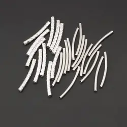 20 шт блестящие/античные серебряные бусины-разделители кривая трубка для DIY чокер браслет ювелирных изделий