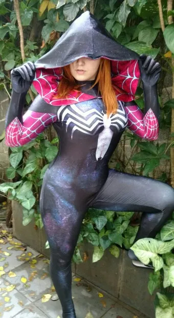 Gwenom Cosplay Costume Woman Venom Symbiote Spider Gwen Stacy Spiderman Superhero Costume 3D Printed Fullbody (20)