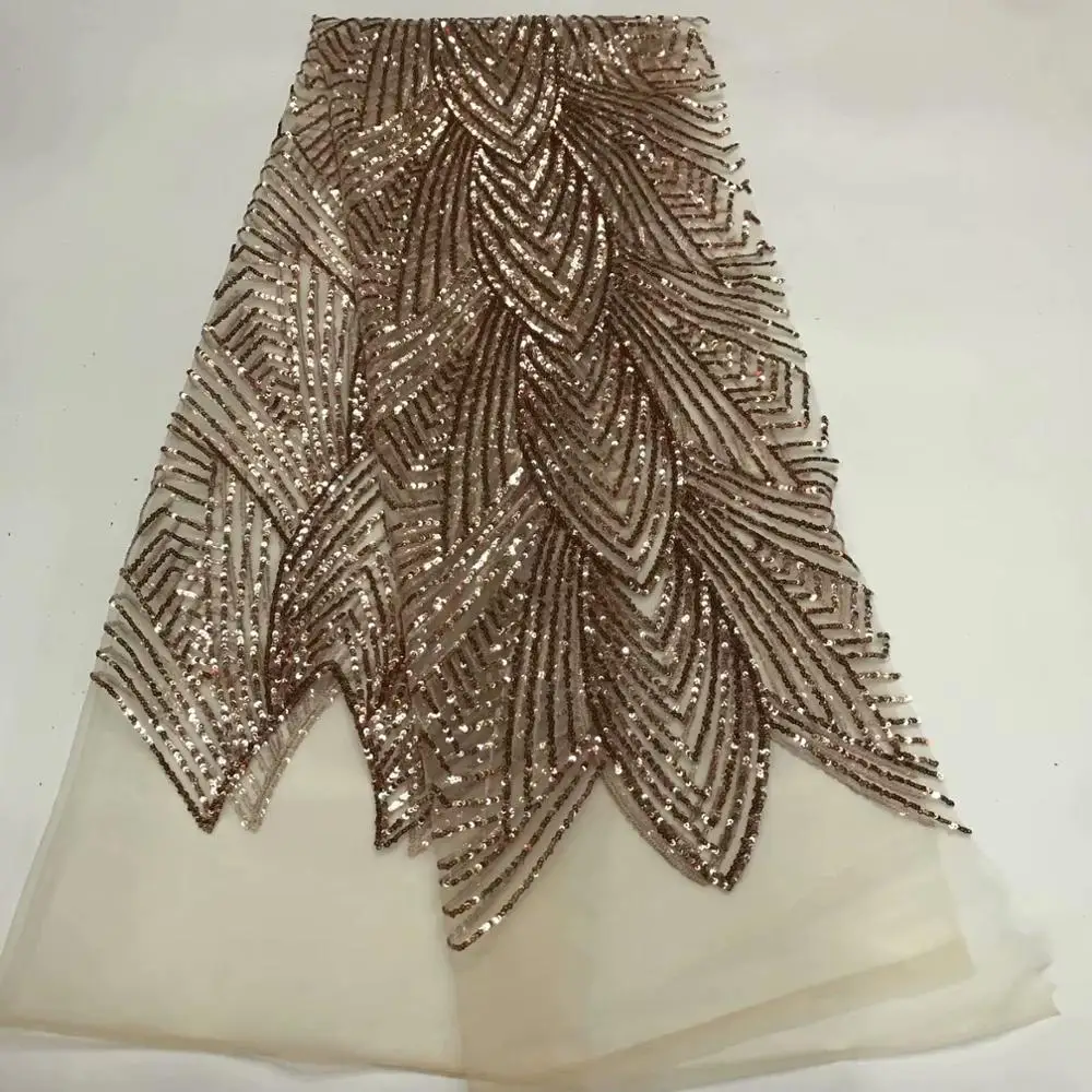 

African French velvet lace fabric 2019 high quality embroidered tulle sequins lace Nigerian lace for wedding dress RFJUL222