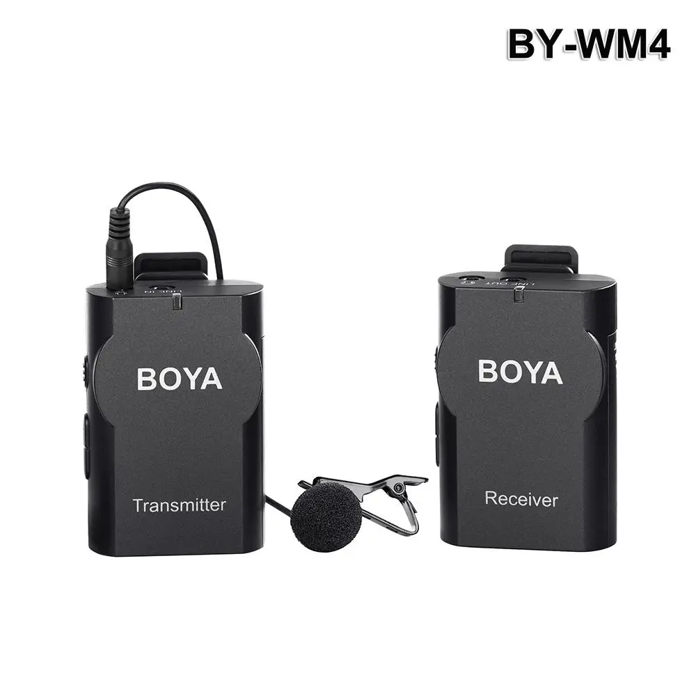 BY-WM4 2.4 GHz اللاسلكية نظام نقل Lavalier ميكروفون للهاتف كاميرا