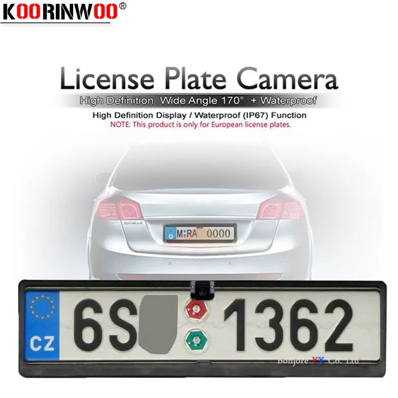 www.bagssaleusa.com : Buy Koorinwoo Wireless Adopter EU European License Plate Frame Rear View Camera ...