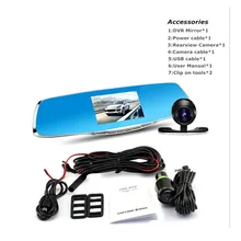 Dual lens Car dvr mirror Camera 4.3″ TFT Review Mirror Digital Video Recorder Auto Navigator Registrator recorder + Rear Camera