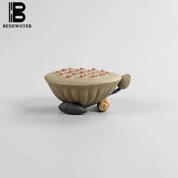 

BENEWOTER Tea Ceremony Boutique Tea Accessories Tea Pet Ceramic Color Purple Clay Lotus Seed Tea Pet Water Fountain Ornaments