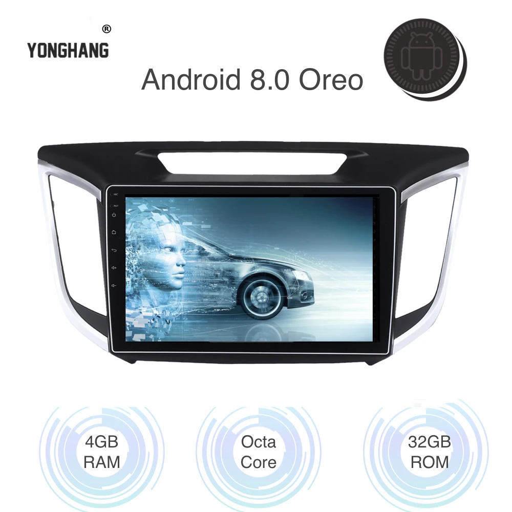 10 2 &quot1 din Android 8 0/7 1 Авторадио для Hyundai IX25 GPS навигация 2014 2015 2016 встроенный WIFI Bluetooth
