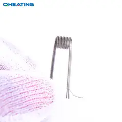 QHEATIN NI80 nichrim clapton Катушка высокой плотности 26ga * 2 + 38ga Prebuilt RDA нагревательная катушка для Электронная Сигарета RDA спираль rdta