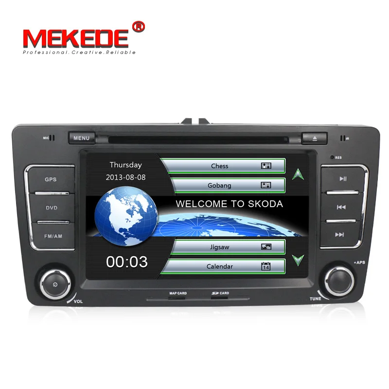 Excellent free shipping Car DVD Player GPS Navigation for Skoda Octavia 2009- 2013 a5 with Canbus BT Radio Stereo 7