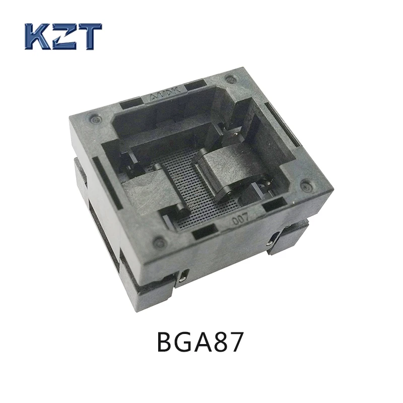 

BGA87 OPEN TOP burn in socket pitch 0.8mm IC size 7*10mm BGA87(7*10)-0.8-TP01NT BGA87 VFBGA87 burn in programmer socket
