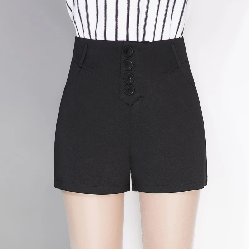 2017 New Arrive Women Shorts High Quality Solid Office Style Summer Shorts Femme Plus Size