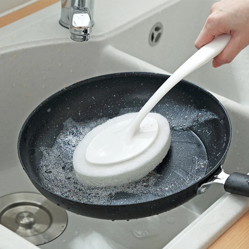 

Durable Sponge Cleaner Long Handle Brush Kitchen Toilet Bathroom Wash Cleaning Tool GHMY