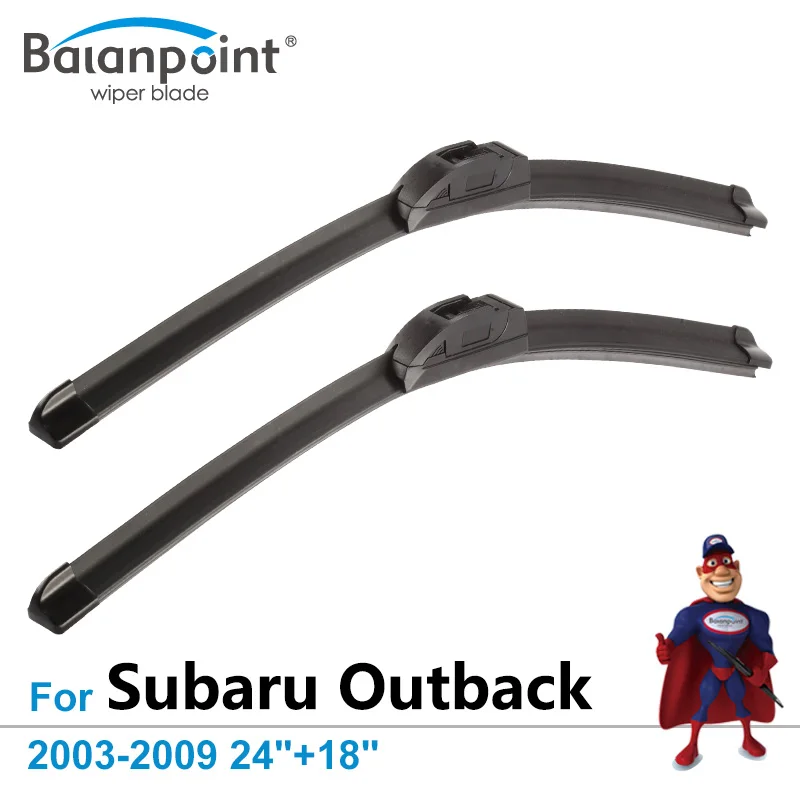 Wiper Blades for Subaru Outback 2003 2009 24"+18", Set of 2, Exact Fit