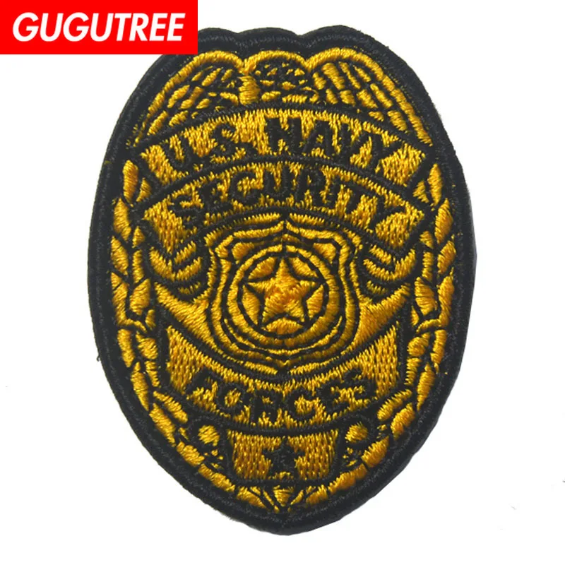 

GUGUTREE embroidery HOOK&LOOP US NAVY SECURITY FORCES patches star flag patches badges applique patches for clothing AD-223