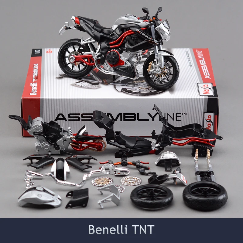 

2017 Brinquedos 1/12 Diy Assembly Motorcycle Model Building Kits Toy Benelli TNT Puzzle For Child Gift Or Collection
