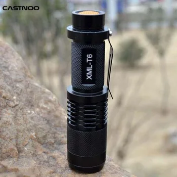 

Super Bright 2300lumen T6 LED 18650 Flashlight Torch Tactical 5 Mode Zoomable Flashlight Use + Battery +AC charger