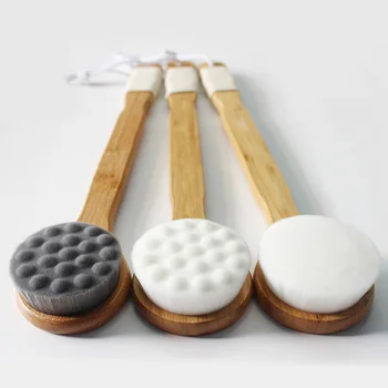 

Wooden Body Brush with Long Handle Anti-slip Massage Bath Body Scrub Shower Brush Spa Bath Scrub Skin Exfoliation Cleaning Brush