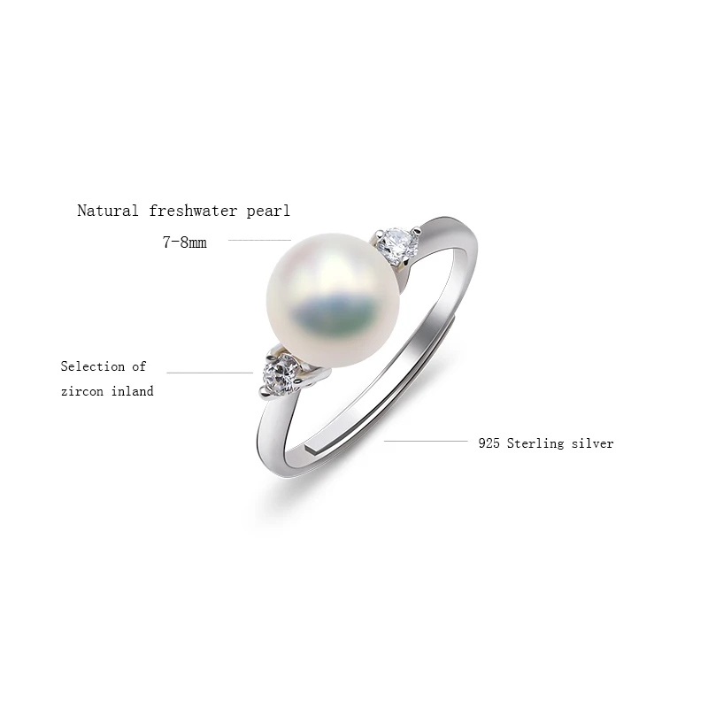 Кольцо женское регулируемое с пресноводным жемчугом 8 9 мм|jewelry rings|jewelry women ringsjewelry