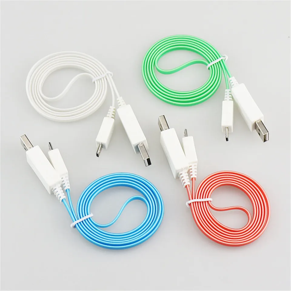 Градиентный светящийся светодиодный кабель Micro USB для передачи данных с